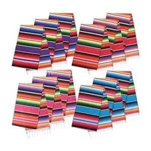 Holicolor Paquete de 12 caminos de mesa mexicanos de 13.5