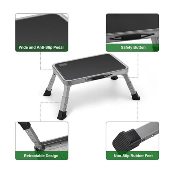 Jocauto Taburete plegable taburete ajustable con