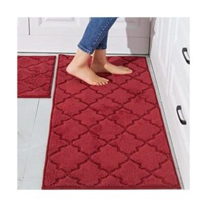 COSY HOMEER Alfombras de cocina suaves 2 piezas para