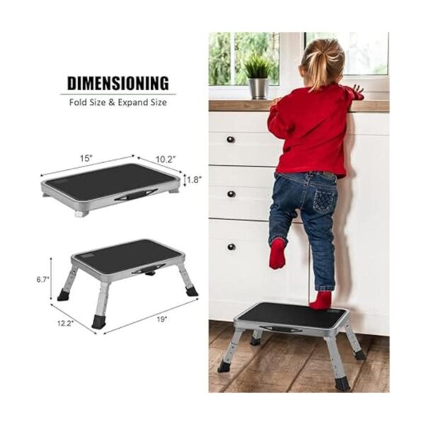 Jocauto Taburete plegable taburete ajustable con