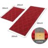 COSY HOMEER Alfombras de cocina suaves 2 piezas para
