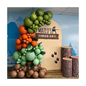 164 globos de dinosaurio guirnalda de globos de color_1