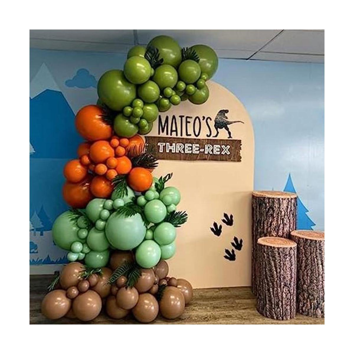 164 globos de dinosaurio guirnalda de globos de color