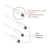 CERRXIAN Cable Y de carga micro USB 4 en 1 de 1.6 ft USB_2