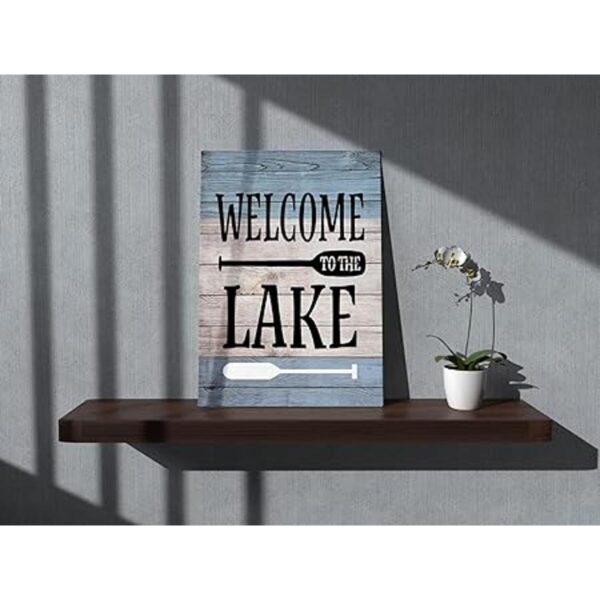 Welcome To The Lake Lienzo decorativo para pared diseño_2