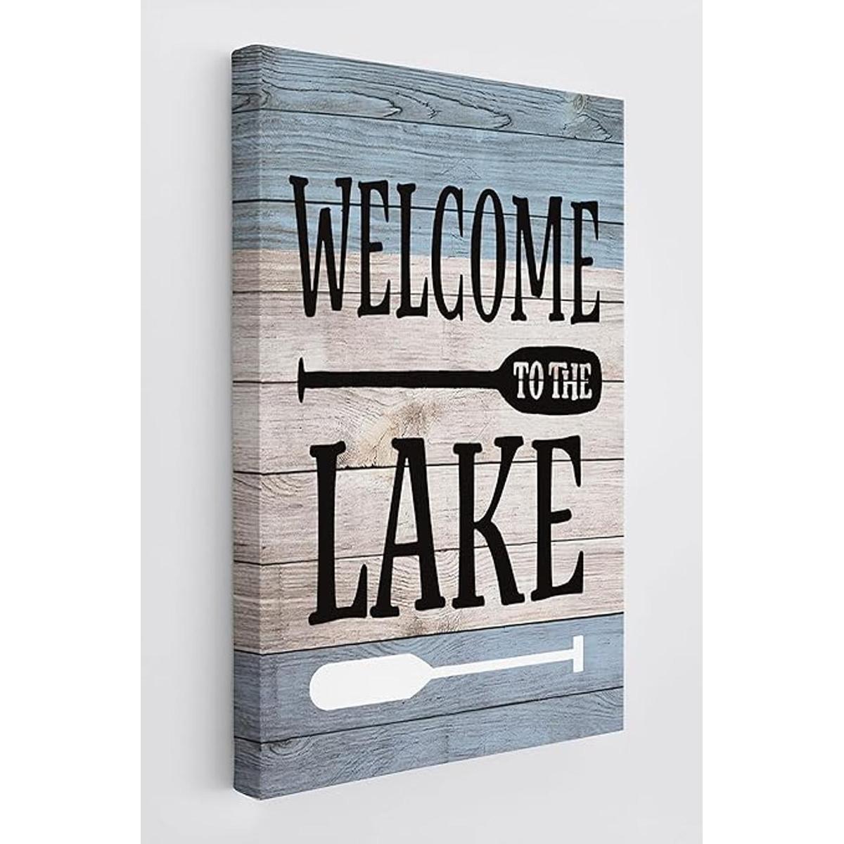 Welcome To The Lake Lienzo decorativo para pared diseño