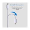 CERRXIAN Cable Y de carga micro USB 4 en 1 de 1.6 ft USB_4