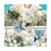 Kit de guirnalda de globos verde salvia y azul con kit de