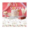 3 piezas de suministros florales para baby shower mantel_6