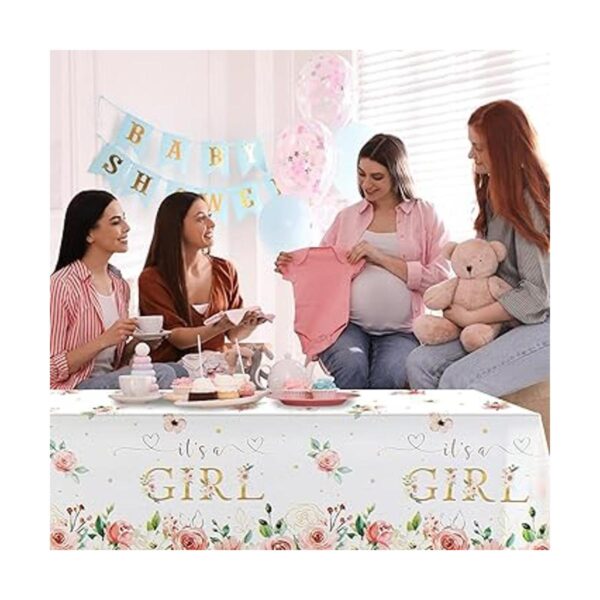 3 piezas de suministros florales para baby shower mantel_5