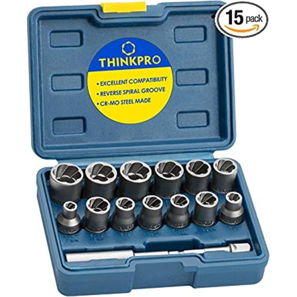 THINKPRO Juego de 15 piezas de removedor de pernos y