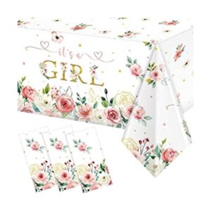 3 piezas de suministros florales para baby shower mantel_1