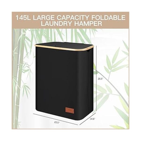 DOFASAYI Cesta de lavandería 3XL de 145 L con tapa cesta_4