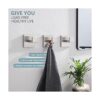KOKOSIRI Bath Towel Hook Wall Mount Square Robe Hook Coat_3