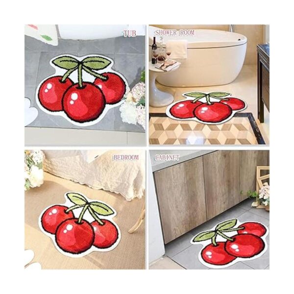 Alfombrillas de baño de microfibra en forma de cerezo_2