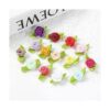 Mini rosas de cinta para manualidades 200 flores de tela