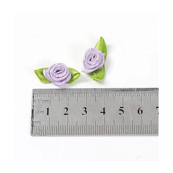 Mini rosas de cinta para manualidades 200 flores de tela