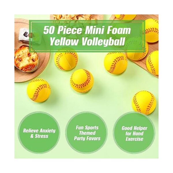 Paquete de 50 mini bolas de softbol para el estrés de 2.5