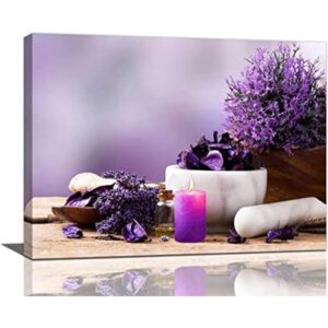 Arte de pared Zen morado para spa baño decoración de_1