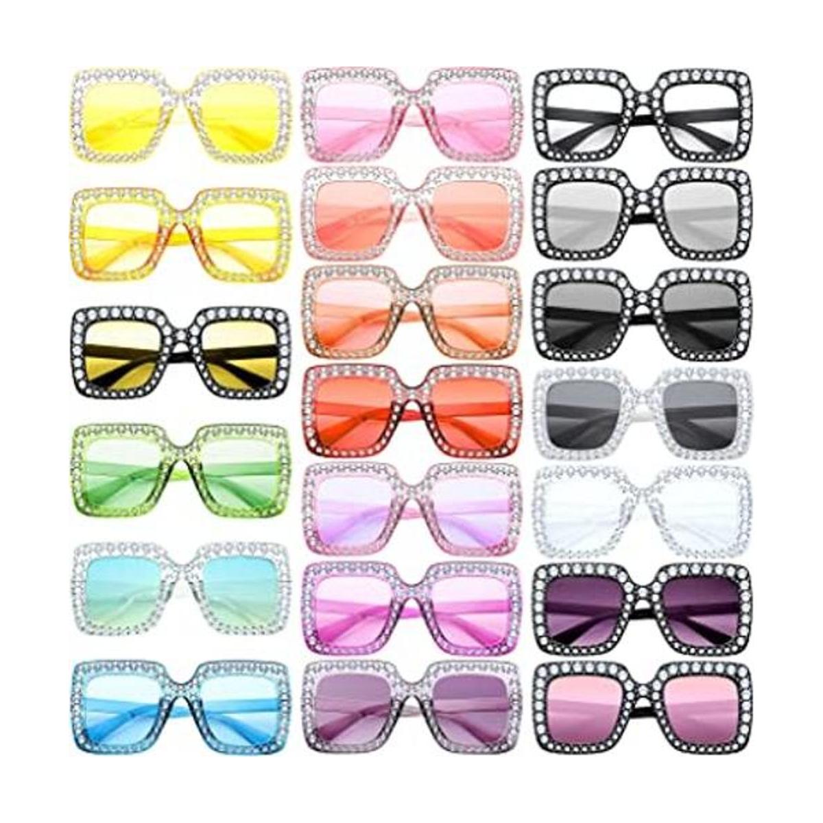 20 pares de lentes de sol con diamantes de imitación de