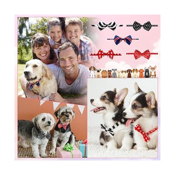 Juego de 70 corbatas ajustables para perros y corbatas
