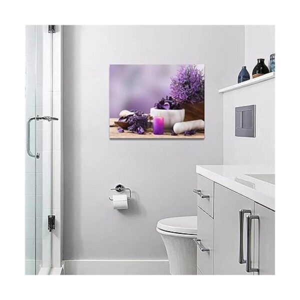 Arte de pared Zen morado para spa baño decoración de_2