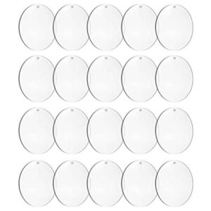 20 Pcs 4 Inch Round Acrylic Blanks Ornament Clear Acrylic_1