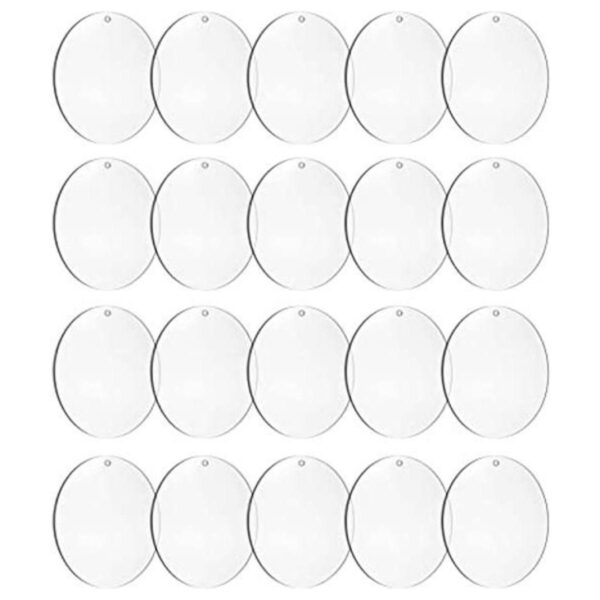 20 Pcs 4 Inch Round Acrylic Blanks Ornament Clear Acrylic_1