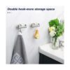 NearMoon Gancho doble para toalla de baño soporte de_6