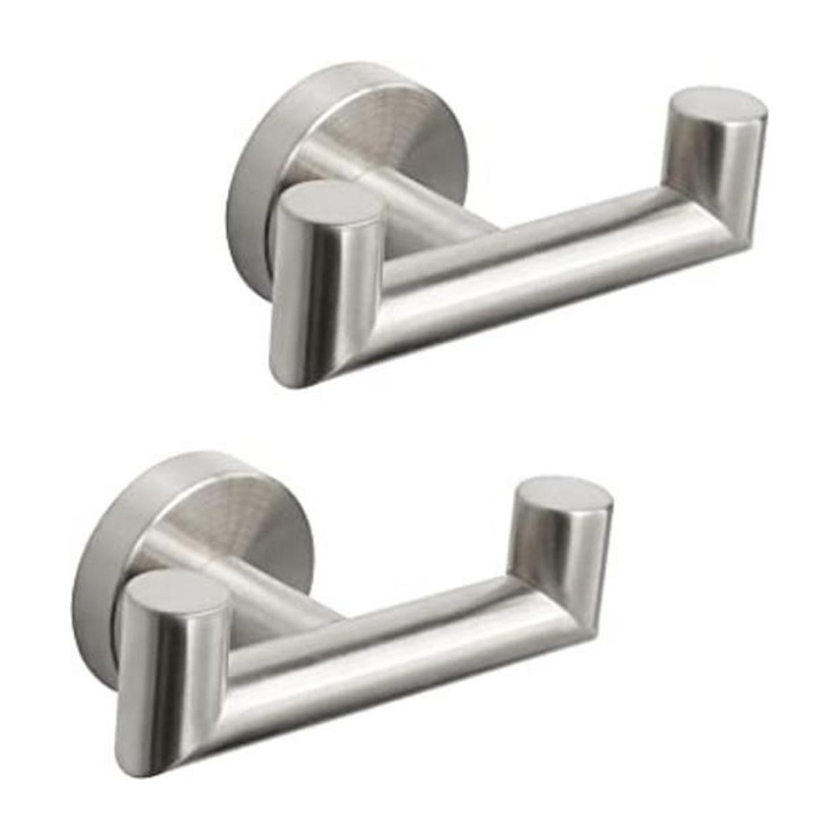NearMoon Gancho doble para toalla de baño soporte de