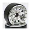 HOBBYSOUL RC 1.9 Beadlock Ruedas plateadas pesas de rueda