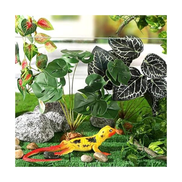 6 piezas de decoración de plantas de reptiles accesorios
