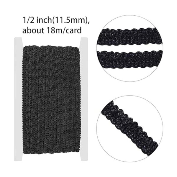 GORGECRAFT Tejido de poliéster negro de 12 pulgada y 20_2