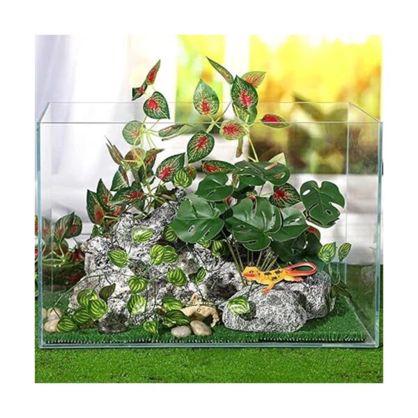 6 piezas de decoración de plantas de reptiles accesorios