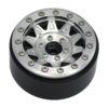 HOBBYSOUL RC 1.9 Beadlock Ruedas plateadas pesas de rueda
