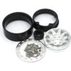 HOBBYSOUL RC 1.9 Beadlock Ruedas plateadas pesas de rueda