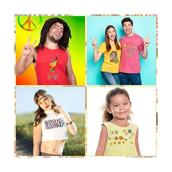 12 hojas hippie de vinilo de transferencia para planchar