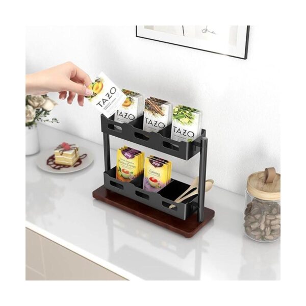 Bethom Organizador de bolsas de té vertical color negro_5