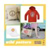 12 hojas hippie de vinilo de transferencia para planchar