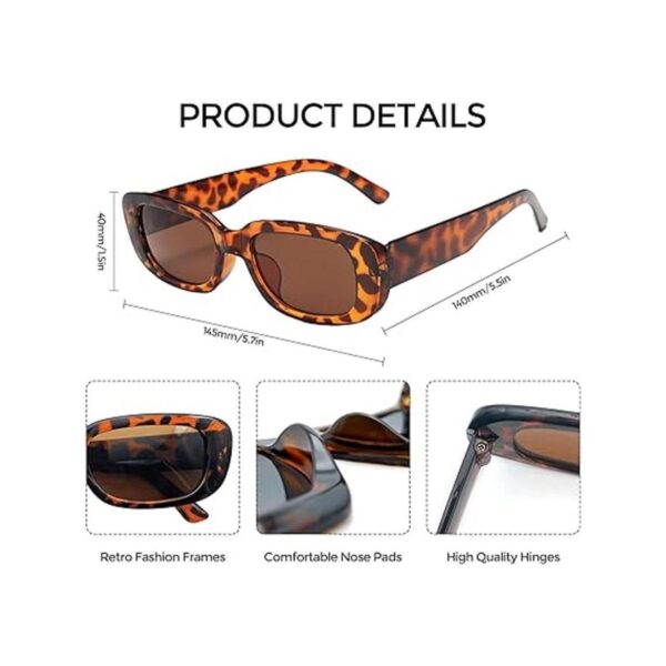 10 Pack Rectangle Sunglasses for Women Retro Narrow Square