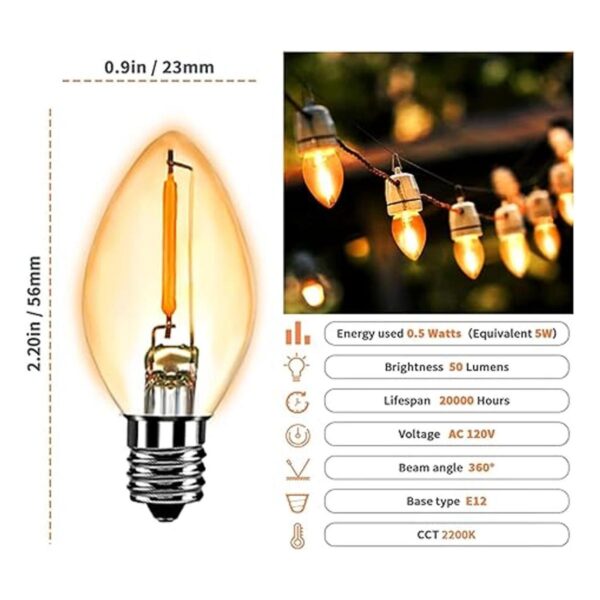 Bombilla LED alternativa C7 bombilla de luz nocturna