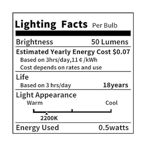 Bombilla LED alternativa C7 bombilla de luz nocturna
