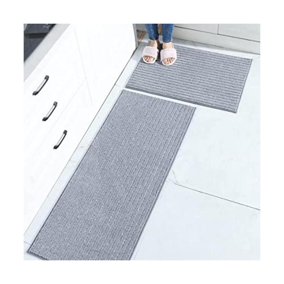 BEQHAUSE Alfombras y tapetes de cocina color gris