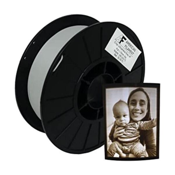 Crisp Lithophane Filamento de impresora 3D PLA gris AF_1