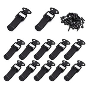 Lesnala 12 Set of Black Toggle Latch Stainless Steel