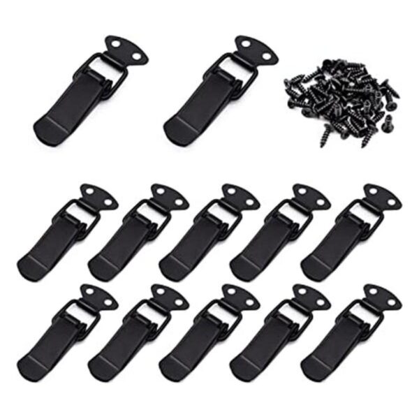 Lesnala 12 Set of Black Toggle Latch Stainless Steel