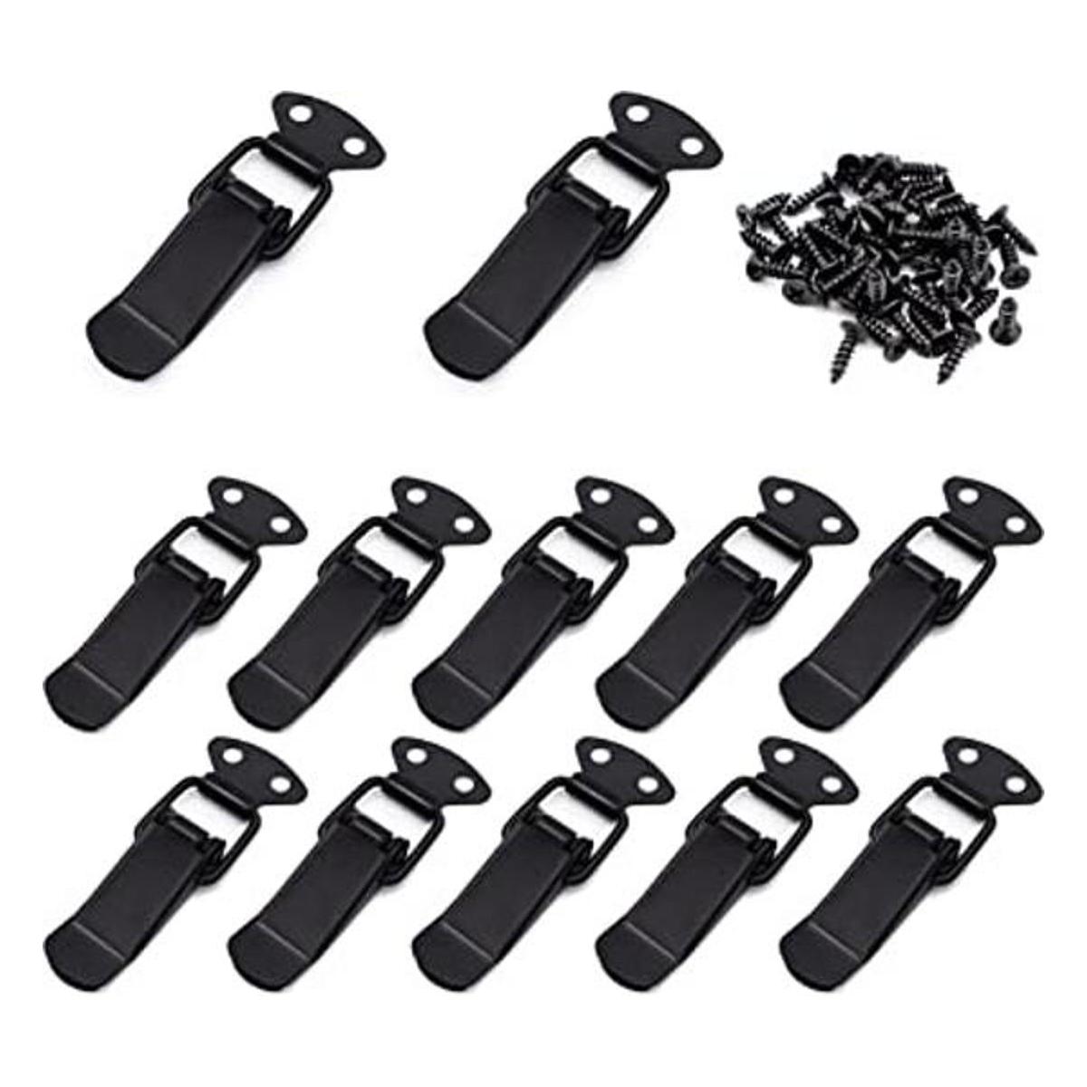 Lesnala 12 Set of Black Toggle Latch Stainless Steel