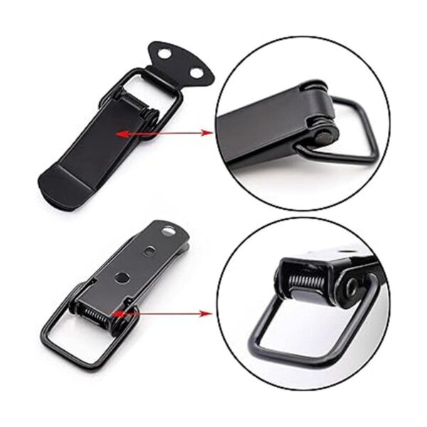 Lesnala 12 Set of Black Toggle Latch Stainless Steel