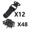 Lesnala 12 Set of Black Toggle Latch Stainless Steel