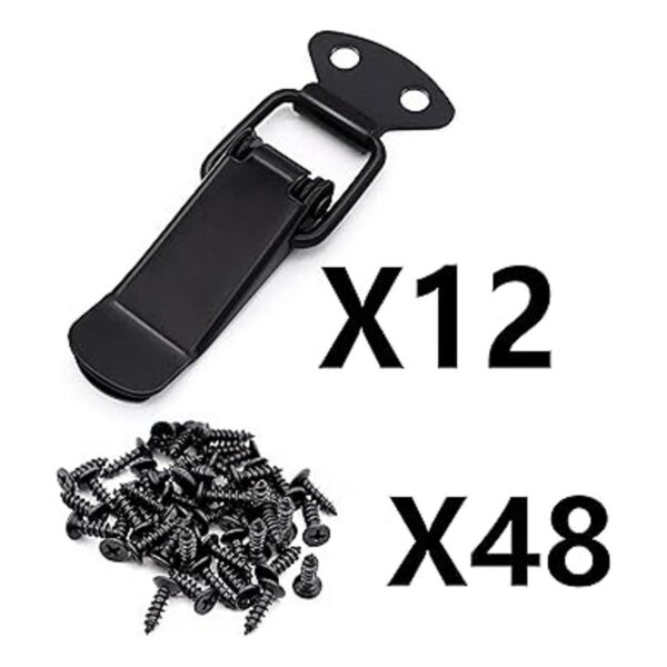 Lesnala 12 Set of Black Toggle Latch Stainless Steel